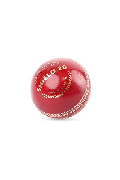 SG Shield 20 Red Cricket Leather Ball