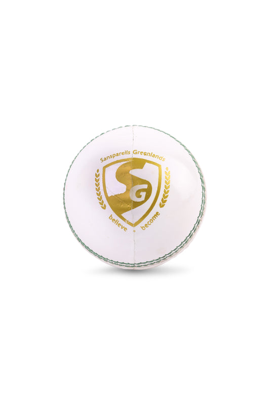 SG Club White Cricket Leather Ball