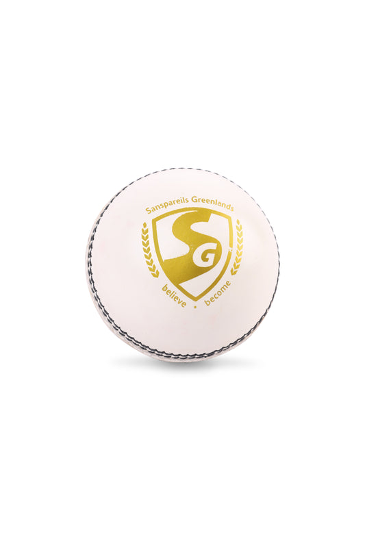 SG Shield 20 White Cricket Leather Ball
