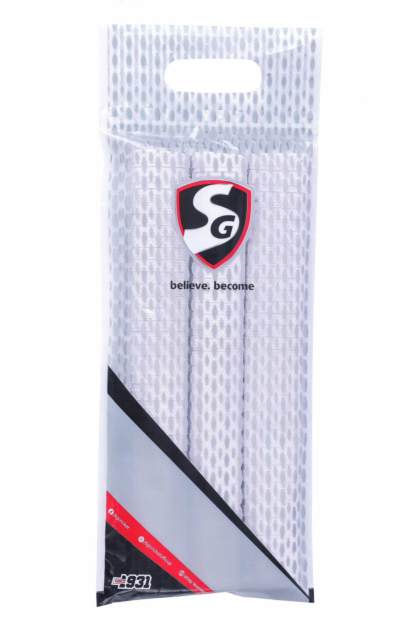 SG Hexa White Cricket Bat Grip – 3 Pieces